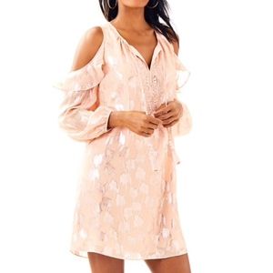 MARLYSE SILK COLD SHOULDER  LILY PULITZER DRESS